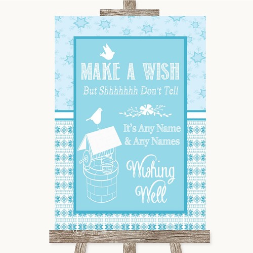 Winter blue wishing well - winter,