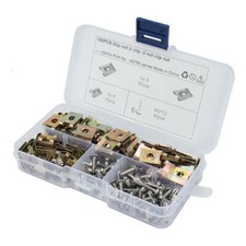 No.6 Car Interior Trim Panel U Nuts Clips Kit Box M3x12 Self Tapping Screw Spire