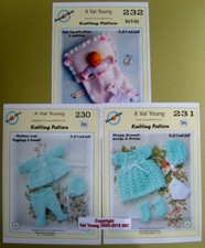 3x DOLLS KNITTING PATTERNS 4 A