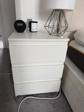 Large White Bed Side Table