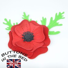 Decorative 3D Poppy  Flower Metal Cutting Die Kit, Remembrance, Card Making, H2