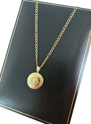 18ct gold round patterned - round,