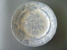 Antique Asiatic Pheasants Dinner Plate 10.75" or 27.25 cm - B&K? Blue White