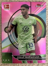 2022-23 Topps Finest Bundesliga OMAR MARMOUSH Pink Refractor /300 VfL Wolfsburg