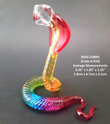 Glass king cobra snake - king,