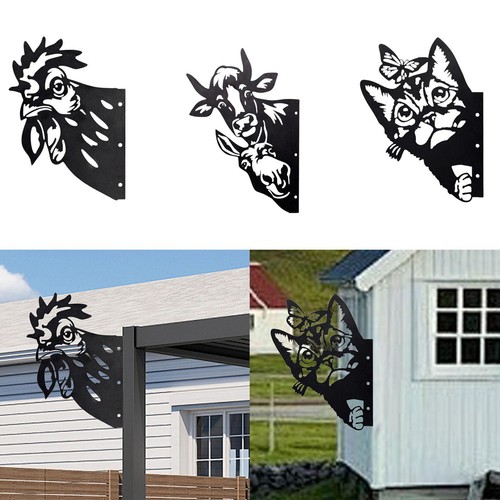Peeping metal art - 2d,