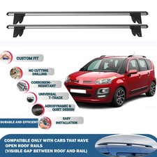 Roof Bars Cross Bars for Citroen C3 Picasso 2012-2016 Roof Rack Lockable 2XGrey