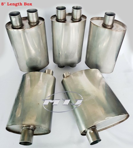Long oval exhaust silencer - long,