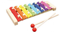 Job Lot of 8 x Colourful Wooden Glockenspiel Xylophone 22cm Wholesale Bulk Toy