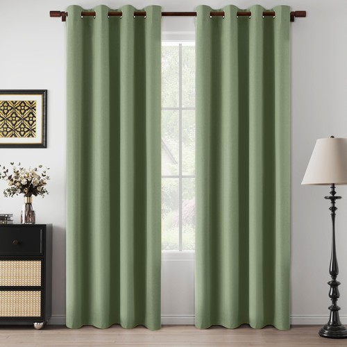 Total blackout green curtains - total,