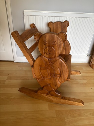 Hardwood children teddy bear - children's,