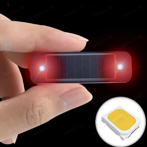 Red car solar led flash - led,
