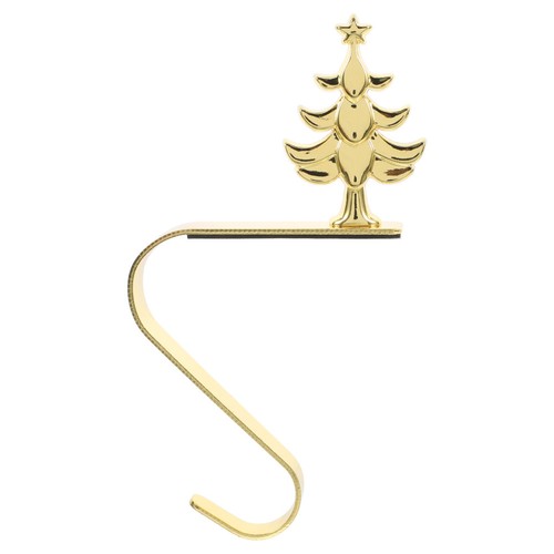 Golden iron christmas stocking - golden,