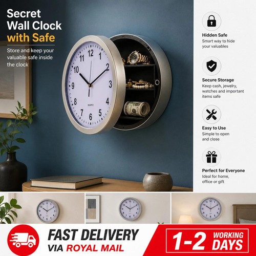 Security wall clock safe - clock,
