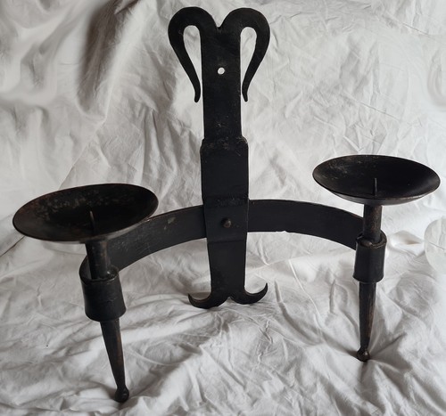 Wrought iron candle sconce - wrought,