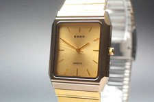 Vintage [Near MINT] RADO DiaStar 132.9575.3 Gold Quartz Scratchproof Men's Watch