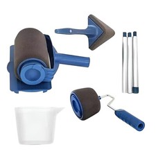 Paint Runner Pro Roller Brush Set Wall Painting Edger Handle DIY Tool Kit 8 Pack