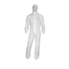 50x Disposable Coveralls White Paper Suit Protective Overalls UK XXL
