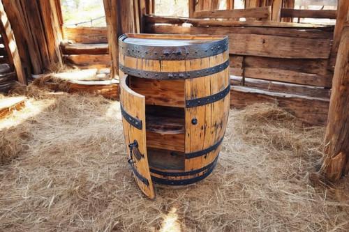 Half whiskey barrel liquor - half,