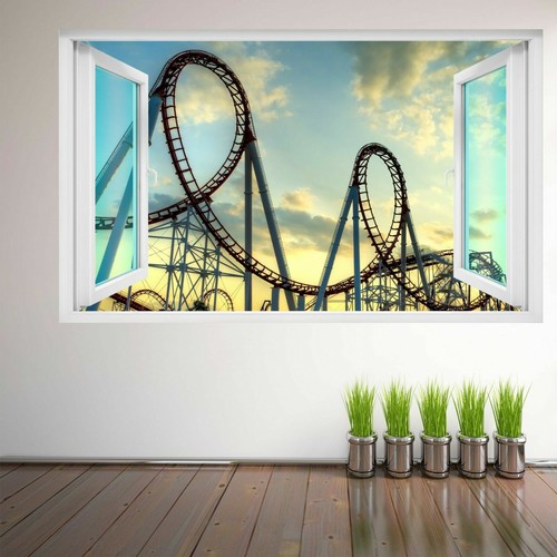 Roller coaster ride wall - ride, 3d