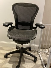 Herman Miller Aeron Ergonomic,Lumbar Support Chair Black with  Armrests