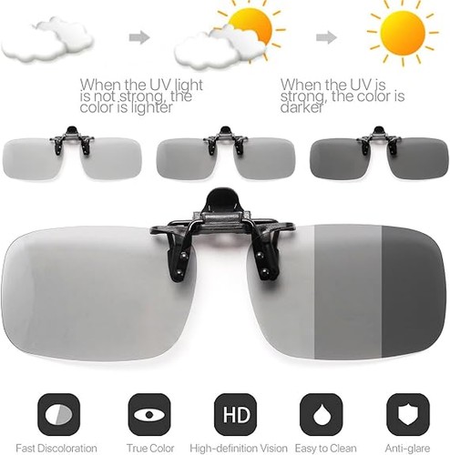 Photochromic polarised clip - polarised,