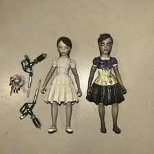 NECA BIOSHOCK 2 LITTLE SISTER & ELEONOR LAMB FIGURE SET REEL TOYS 2010 COMPLETE