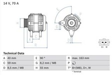 BOSCH Alternator for VW Golf