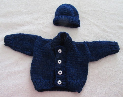 Hand knitted winter - , cardigan