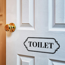 Toilet Sign - Vintage Outline