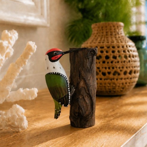 Hand carved painted - ,