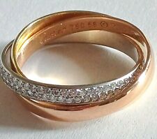 Cartier diamond set trinity