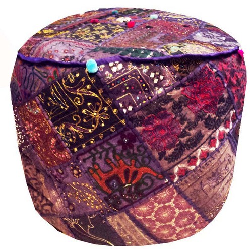 Indian vintage patchwork - patchwork, pouf