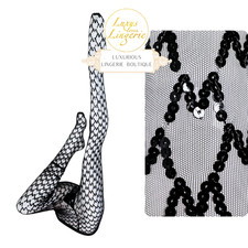 MONO W TIGHTS Di Wolford 36 S Piccolo Nero Tulle Calze Paillettes