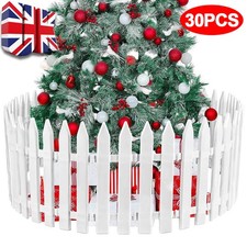 30PCS Christmas Tree Fence White Plastic Fence Christmas Tree Home Decorative K