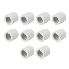 10mm Dia Ceramic Insulation Tube Single Bore Porcelain Insulator Pipe 10 Pcs