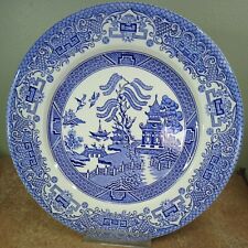 Vintage EIT England Ironstone Willow Pattern Blue & White Dinner Plate 25cm