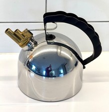 Vintage Alessi 9091 Copper Bottom Whistling Kettle Designed by Richard Sapper