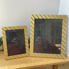 2 Vintage Gold Plastic Photo