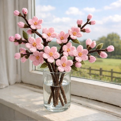 Knitted cherry blossom - blossom, pattern