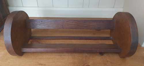 Large vintage oak book trough