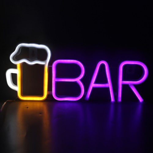 New bar neon sign bright - bar,