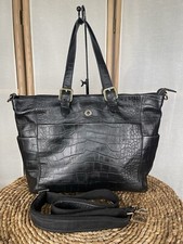 Kerikit Francis black leather changing bag