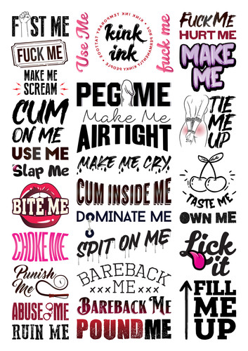Kinky temporary tattoos - temporary, for