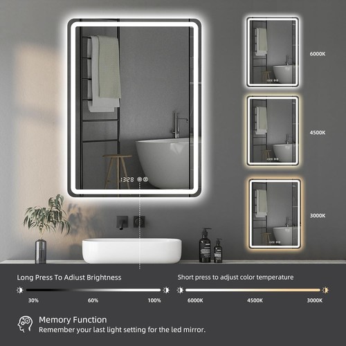 Led bathroom mirror dimmable - led,