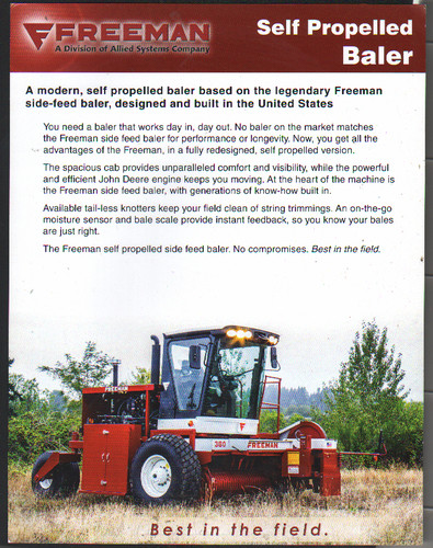 Freeman self propelled baler - freeman,