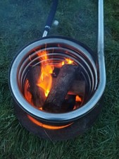 32mm water heater fireguard coil - stainless steel. Hot tub, stock tank. UK made