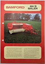 Original Bamford BX9 Baler Single Sheet Sales Brochure c 1980's