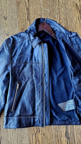 Zara man real leather - real, jacket