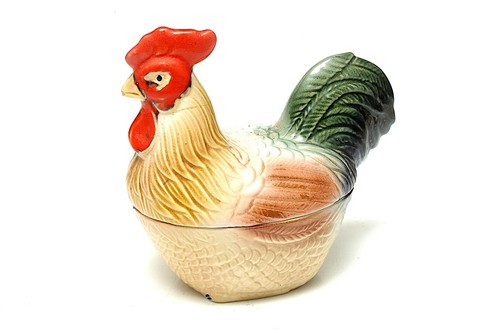 Vintage french hen patè - french,